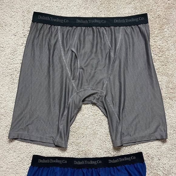 Lot of 2 Pairs Duluth Trading Co. Men’s XL Buck Naked Boxer Briefs Blue Gray - Picture 2 of 6